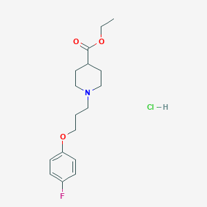 molecular formula C17H25ClFNO3 B5370513 ethyl 1-[3-(4-fluorophenoxy)propyl]-4-piperidinecarboxylate hydrochloride 