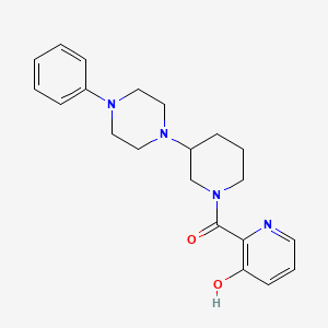 molecular formula C21H26N4O2 B5370521 2-{[3-(4-phenyl-1-piperazinyl)-1-piperidinyl]carbonyl}-3-pyridinol 