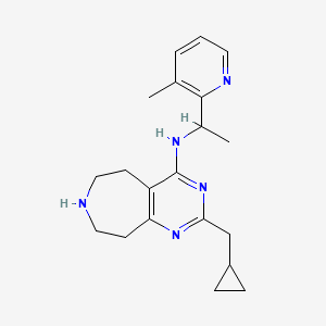 2-(cyclopropylmethyl)-N-[1-(3-methyl-2-pyridinyl)ethyl]-6,7,8,9-tetrahydro-5H-pyrimido[4,5-d]azepin-4-amine dihydrochloride