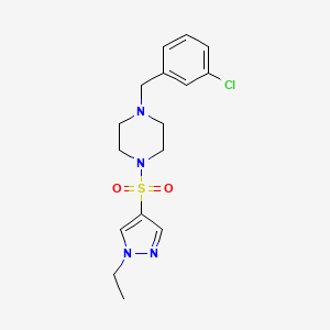 1-(3-chlorobenzyl)-4-[(1-ethyl-1H-pyrazol-4-yl)sulfonyl]piperazine