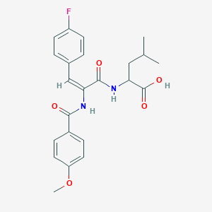 N-{3-(4-fluorophenyl)-2-[(4-methoxybenzoyl)amino]acryloyl}leucine