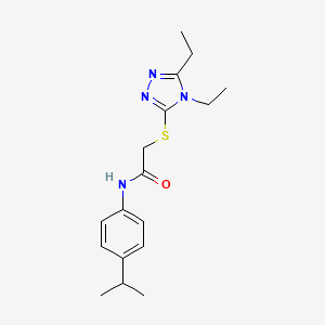 2-[(4,5-diethyl-4H-1,2,4-triazol-3-yl)thio]-N-(4-isopropylphenyl)acetamide