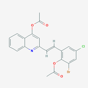 2-{2-[2-(acetyloxy)-3-bromo-5-chlorophenyl]vinyl}-4-quinolinyl acetate