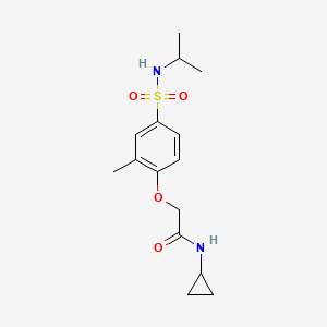 molecular formula C15H22N2O4S B5370598 N-cyclopropyl-2-{4-[(isopropylamino)sulfonyl]-2-methylphenoxy}acetamide 