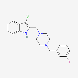 molecular formula C20H21ClFN3 B5370617 3-chloro-2-{[4-(3-fluorobenzyl)-1-piperazinyl]methyl}-1H-indole 