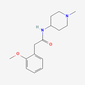 molecular formula C15H22N2O2 B5370618 2-(2-methoxyphenyl)-N-(1-methyl-4-piperidinyl)acetamide 