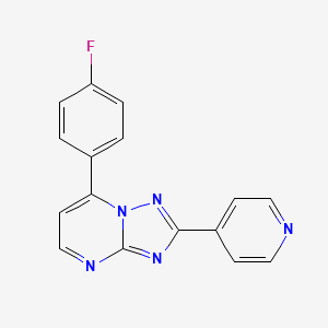 molecular formula C16H10FN5 B5370655 7-(4-fluorophenyl)-2-(4-pyridinyl)[1,2,4]triazolo[1,5-a]pyrimidine 