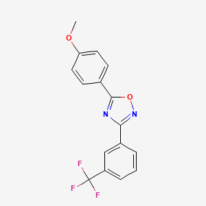 molecular formula C16H11F3N2O2 B5370662 5-(4-methoxyphenyl)-3-[3-(trifluoromethyl)phenyl]-1,2,4-oxadiazole 