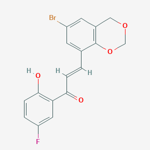 3-(6-bromo-4H-1,3-benzodioxin-8-yl)-1-(5-fluoro-2-hydroxyphenyl)-2-propen-1-one