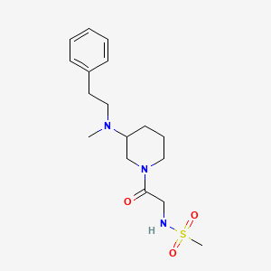 molecular formula C17H27N3O3S B5370680 N-(2-{3-[methyl(2-phenylethyl)amino]-1-piperidinyl}-2-oxoethyl)methanesulfonamide 