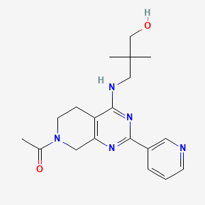 3-[(7-acetyl-2-pyridin-3-yl-5,6,7,8-tetrahydropyrido[3,4-d]pyrimidin-4-yl)amino]-2,2-dimethylpropan-1-ol