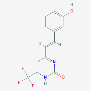 molecular formula C13H9F3N2O2 B5370708 4-[2-(3-hydroxyphenyl)vinyl]-6-(trifluoromethyl)-2(1H)-pyrimidinone 