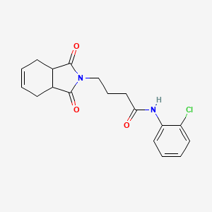 molecular formula C18H19ClN2O3 B5370722 N-(2-chlorophenyl)-4-(1,3-dioxo-1,3,3a,4,7,7a-hexahydro-2H-isoindol-2-yl)butanamide 