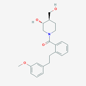 (3R*,4R*)-4-(hydroxymethyl)-1-{2-[2-(3-methoxyphenyl)ethyl]benzoyl}-3-piperidinol