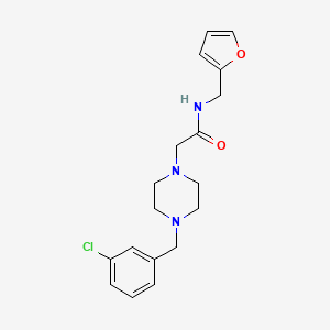 2-[4-(3-chlorobenzyl)-1-piperazinyl]-N-(2-furylmethyl)acetamide