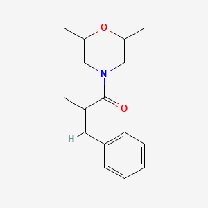 molecular formula C16H21NO2 B5370756 2,6-dimethyl-4-(2-methyl-3-phenylacryloyl)morpholine 