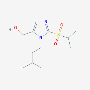 molecular formula C12H22N2O3S B5370775 [2-(isopropylsulfonyl)-1-(3-methylbutyl)-1H-imidazol-5-yl]methanol 