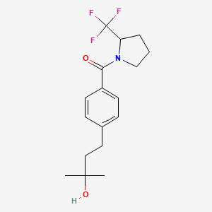 2-methyl-4-(4-{[2-(trifluoromethyl)-1-pyrrolidinyl]carbonyl}phenyl)-2-butanol