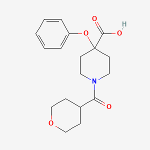 4-phenoxy-1-(tetrahydro-2H-pyran-4-ylcarbonyl)piperidine-4-carboxylic acid