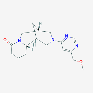 molecular formula C17H24N4O2 B5370798 (5R,11aS)-3-[6-(methoxymethyl)pyrimidin-4-yl]decahydro-8H-1,5-methanopyrido[1,2-a][1,5]diazocin-8-one 