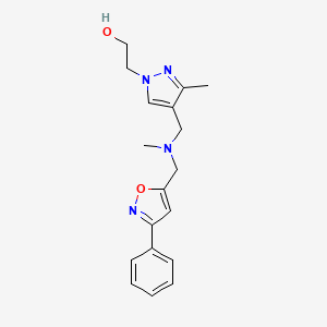 2-[3-methyl-4-({methyl[(3-phenyl-5-isoxazolyl)methyl]amino}methyl)-1H-pyrazol-1-yl]ethanol