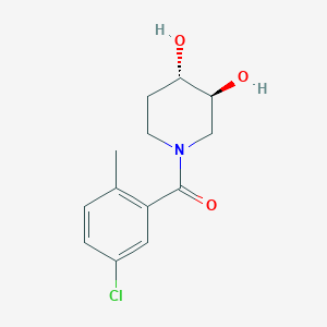 molecular formula C13H16ClNO3 B5370900 (3S*,4S*)-1-(5-chloro-2-methylbenzoyl)piperidine-3,4-diol 