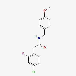 molecular formula C16H15ClFNO2 B5370907 2-(4-chloro-2-fluorophenyl)-N-(4-methoxybenzyl)acetamide 