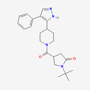 1-tert-butyl-4-{[4-(4-phenyl-1H-pyrazol-5-yl)piperidin-1-yl]carbonyl}pyrrolidin-2-one