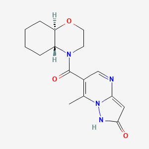 molecular formula C16H20N4O3 B5370922 7-methyl-6-[(4aR*,8aR*)-octahydro-4H-1,4-benzoxazin-4-ylcarbonyl]pyrazolo[1,5-a]pyrimidin-2(1H)-one 