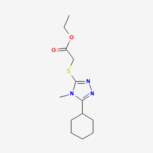 molecular formula C13H21N3O2S B5370934 ethyl [(5-cyclohexyl-4-methyl-4H-1,2,4-triazol-3-yl)thio]acetate 