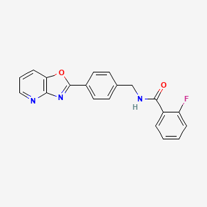 molecular formula C20H14FN3O2 B5370940 2-fluoro-N-(4-[1,3]oxazolo[4,5-b]pyridin-2-ylbenzyl)benzamide 