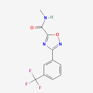 molecular formula C11H8F3N3O2 B5370951 N-methyl-3-[3-(trifluoromethyl)phenyl]-1,2,4-oxadiazole-5-carboxamide 