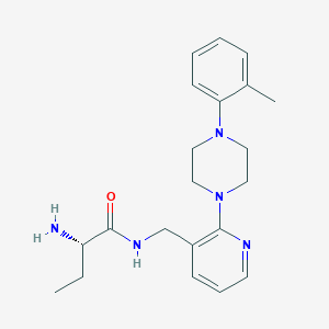 molecular formula C21H29N5O B5370963 (2S)-2-amino-N-({2-[4-(2-methylphenyl)piperazin-1-yl]pyridin-3-yl}methyl)butanamide 