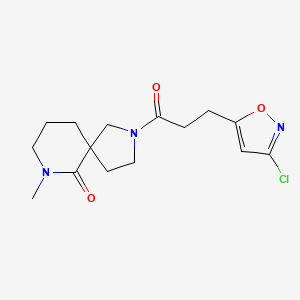 2-[3-(3-chloroisoxazol-5-yl)propanoyl]-7-methyl-2,7-diazaspiro[4.5]decan-6-one