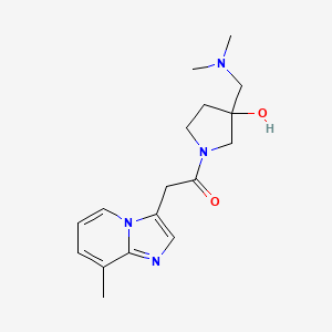 3-[(dimethylamino)methyl]-1-[(8-methylimidazo[1,2-a]pyridin-3-yl)acetyl]-3-pyrrolidinol