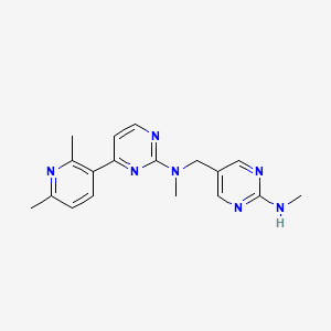 molecular formula C18H21N7 B5370992 4-(2,6-dimethylpyridin-3-yl)-N-methyl-N-{[2-(methylamino)pyrimidin-5-yl]methyl}pyrimidin-2-amine 