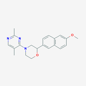 molecular formula C21H23N3O2 B5370998 4-(2,5-dimethylpyrimidin-4-yl)-2-(6-methoxy-2-naphthyl)morpholine 