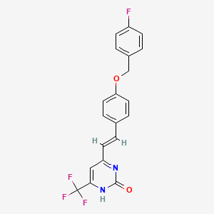 4-(2-{4-[(4-fluorobenzyl)oxy]phenyl}vinyl)-6-(trifluoromethyl)pyrimidin-2(1H)-one