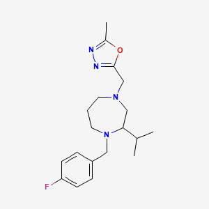 1-(4-fluorobenzyl)-2-isopropyl-4-[(5-methyl-1,3,4-oxadiazol-2-yl)methyl]-1,4-diazepane