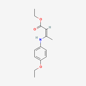 molecular formula C14H19NO3 B5371015 ethyl 3-[(4-ethoxyphenyl)amino]-2-butenoate 