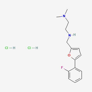 molecular formula C15H21Cl2FN2O B5371016 N'-{[5-(2-fluorophenyl)-2-furyl]methyl}-N,N-dimethyl-1,2-ethanediamine dihydrochloride 