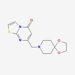 7-(1,4-dioxa-8-azaspiro[4.5]dec-8-ylmethyl)-5H-[1,3]thiazolo[3,2-a]pyrimidin-5-one