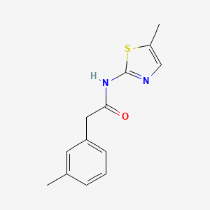 molecular formula C13H14N2OS B5371032 2-(3-methylphenyl)-N-(5-methyl-1,3-thiazol-2-yl)acetamide 