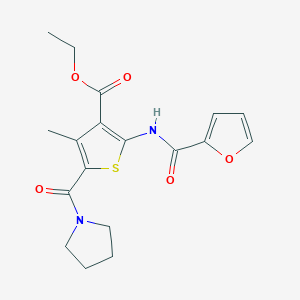 ethyl 2-(2-furoylamino)-4-methyl-5-(1-pyrrolidinylcarbonyl)-3-thiophenecarboxylate