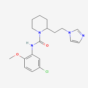 N-(5-chloro-2-methoxyphenyl)-2-[2-(1H-imidazol-1-yl)ethyl]-1-piperidinecarboxamide