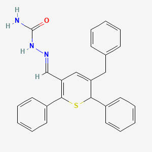 3-benzyl-2,6-diphenyl-2H-thiopyran-5-carbaldehyde semicarbazone