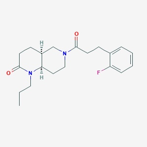 (4aS*,8aR*)-6-[3-(2-fluorophenyl)propanoyl]-1-propyloctahydro-1,6-naphthyridin-2(1H)-one