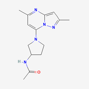 N-[1-(2,5-dimethylpyrazolo[1,5-a]pyrimidin-7-yl)-3-pyrrolidinyl]acetamide