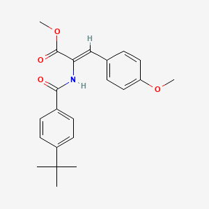 molecular formula C22H25NO4 B5371107 methyl 2-[(4-tert-butylbenzoyl)amino]-3-(4-methoxyphenyl)acrylate 