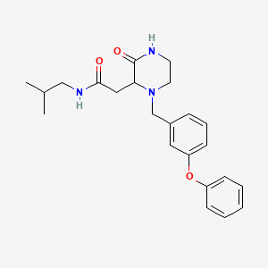 N-isobutyl-2-[3-oxo-1-(3-phenoxybenzyl)-2-piperazinyl]acetamide